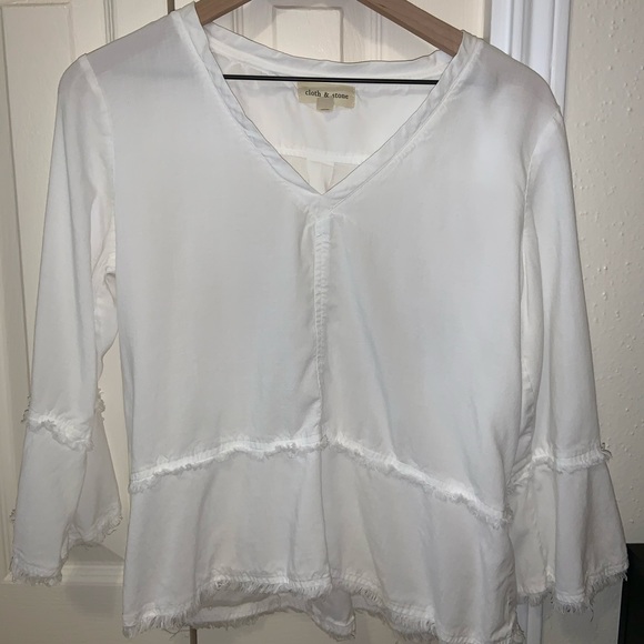 Cloth and stone white long sleeve top - Picture 2 of 5